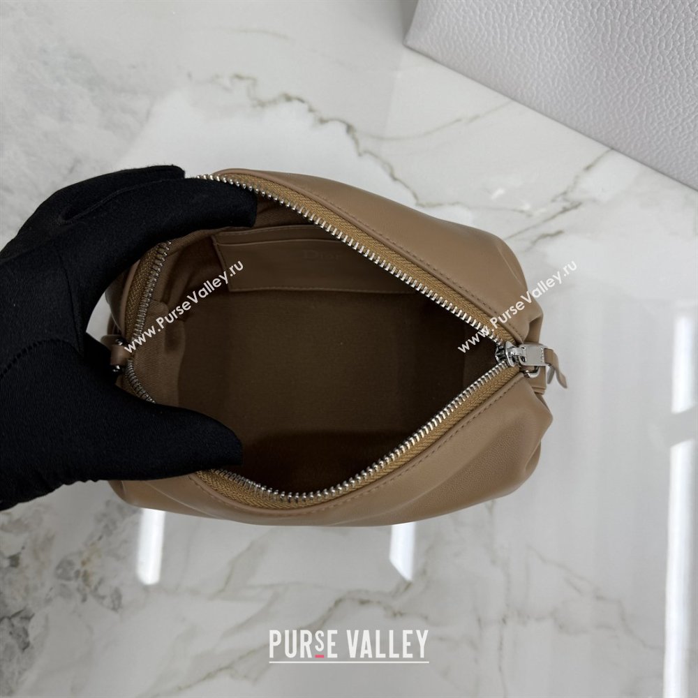 Dior Bow Pouch Bag in Lambskin Leather Brown 2026 S3900 (BF-260409013)