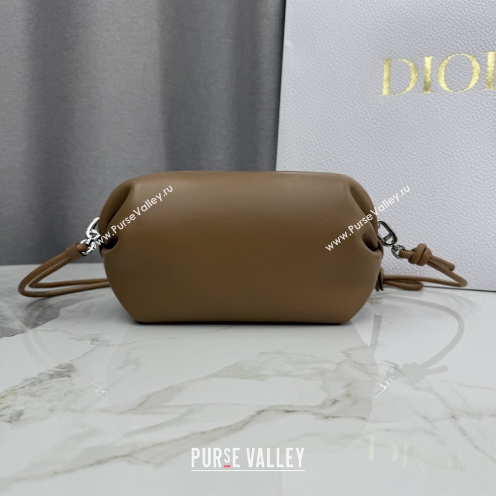 Dior Bow Pouch Bag in Lambskin Leather Brown 2026 S3900 (BF-260409013)