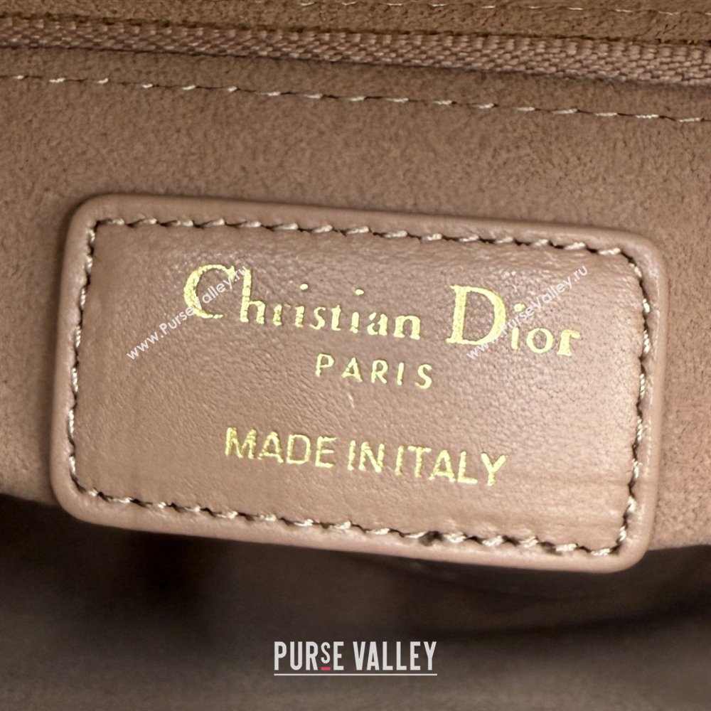 Dior Classic Mini Lady Dior Bag in Cannage Lambskin Rose Brown 2026 M0505 0409 (BF-260409027)