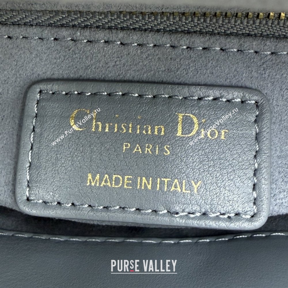 Dior Classic Mini Lady Dior Bag in Cannage Lambskin Dusty Blue 2026 M0505 0409 (BF-260409029)