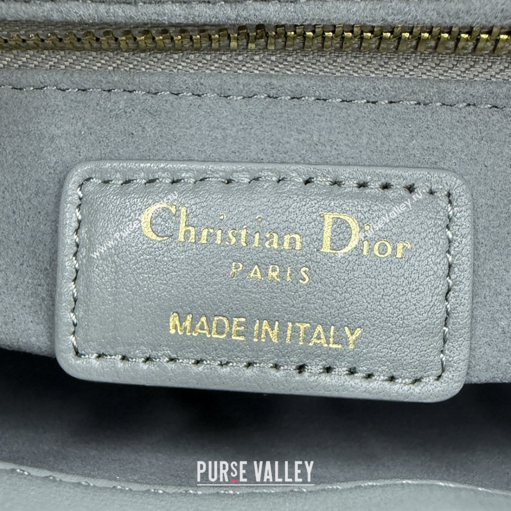 Dior Classic Mini Lady Dior Bag in Cannage Lambskin Rock Grey 2026 M0505 0409 (BF-260409030)