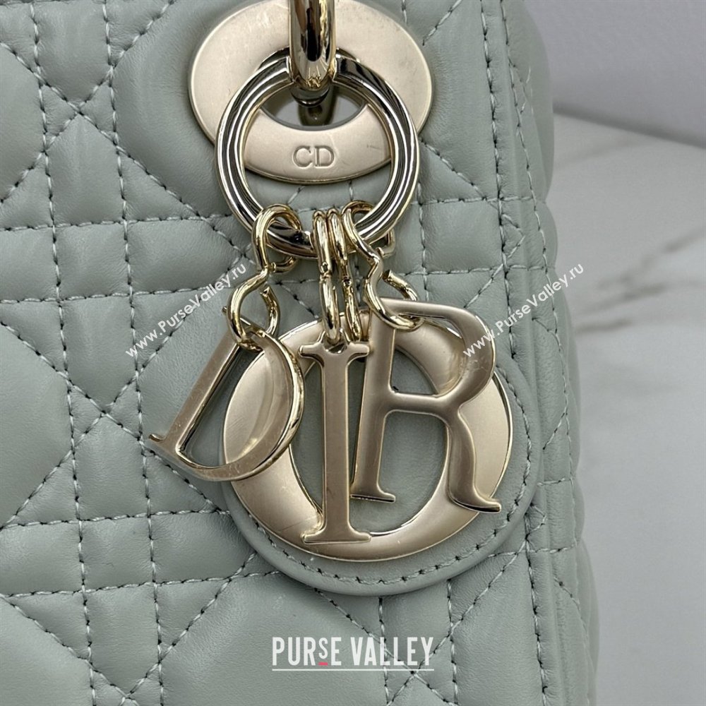 Dior Classic Mini Lady Dior Bag in Cannage Lambskin Light Green 2026 M0505 0409 (BF-260409032)