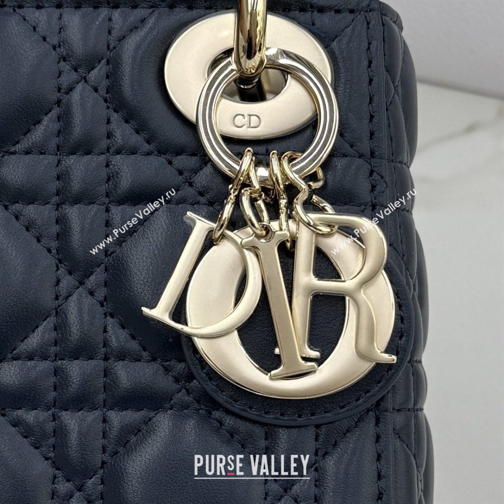 Dior Classic Mini Lady Dior Bag in Cannage Lambskin Midnight Blue 2026 M0505 0409 (BF-260409033)