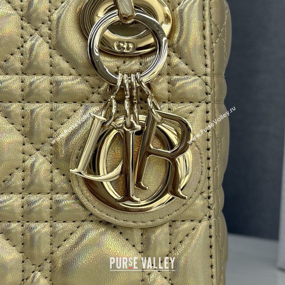 Dior Classic Mini Lady Dior Bag in Cannage Lambskin Aged Gold 2026 M0505 0409 (BF-260409034)