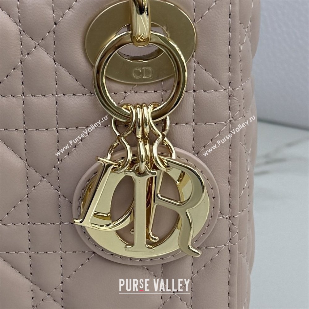 Dior Classic Mini Lady Dior Bag in Cannage Lambskin Blush Pink 2026 M0505 0409 (BF-260409038)