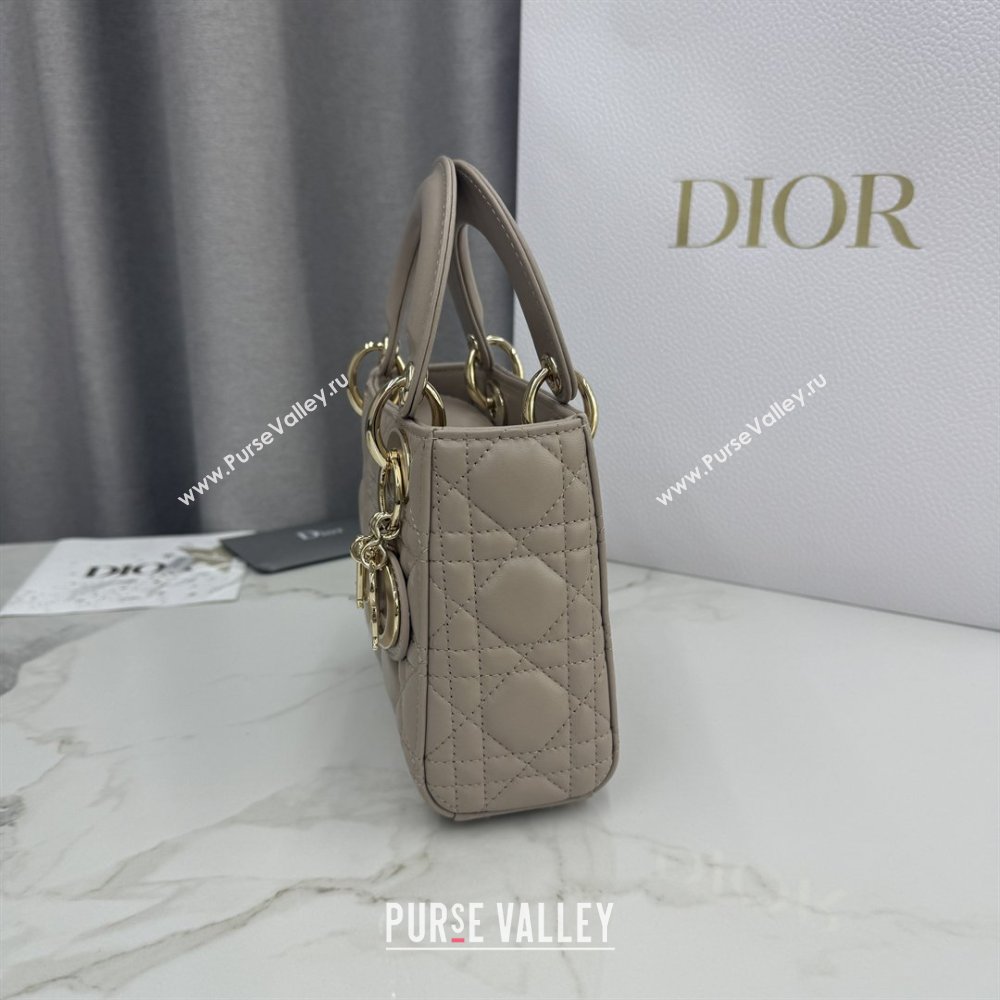 Dior Classic Mini Lady Dior Bag in Cannage Lambskin Blush Beige 2026 M0505 0409 (BF-260409039)