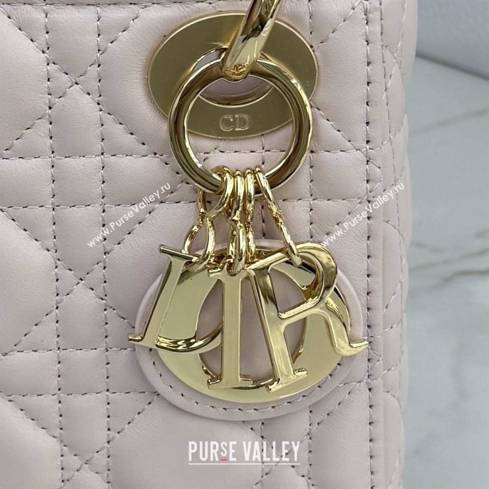 Dior Classic Mini Lady Dior Bag in Cannage Lambskin Sakura Pink 2026 M0505 0409 (BF-260409040)