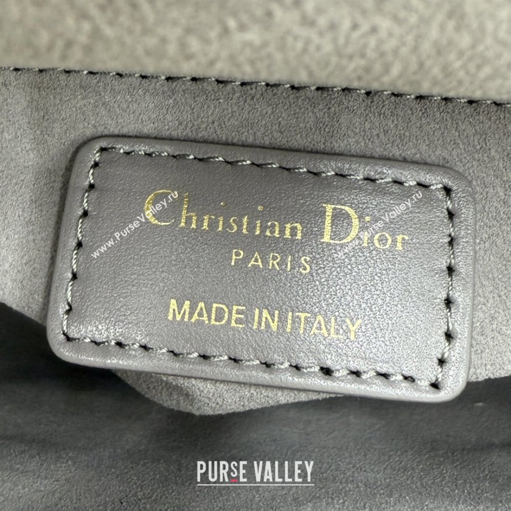 Dior Classic Mini Lady Dior Bag in Cannage Lambskin Elephant Grey 2026 M0505 0409 (BF-260409041)
