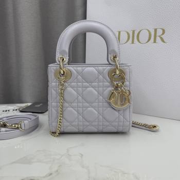 Dior Classic Mini Lady Dior Bag in Cannage Lambskin Dreamy Purple 2026 M0505 0409 (BF-260409042)