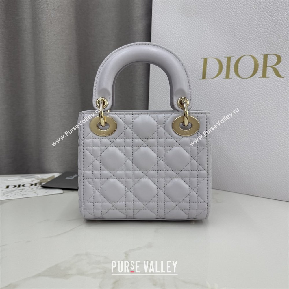 Dior Classic Mini Lady Dior Bag in Cannage Lambskin Dreamy Purple 2026 M0505 0409 (BF-260409042)