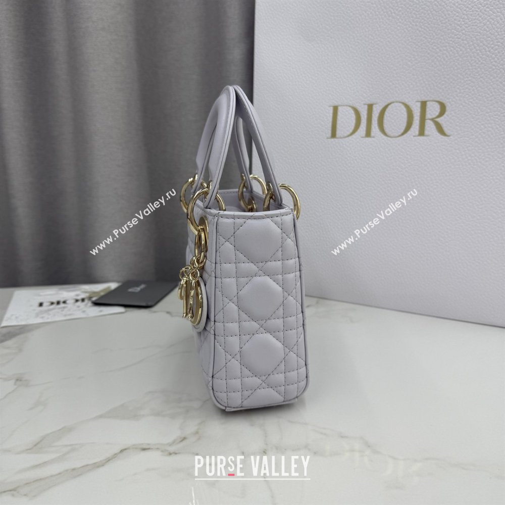 Dior Classic Mini Lady Dior Bag in Cannage Lambskin Dreamy Purple 2026 M0505 0409 (BF-260409042)