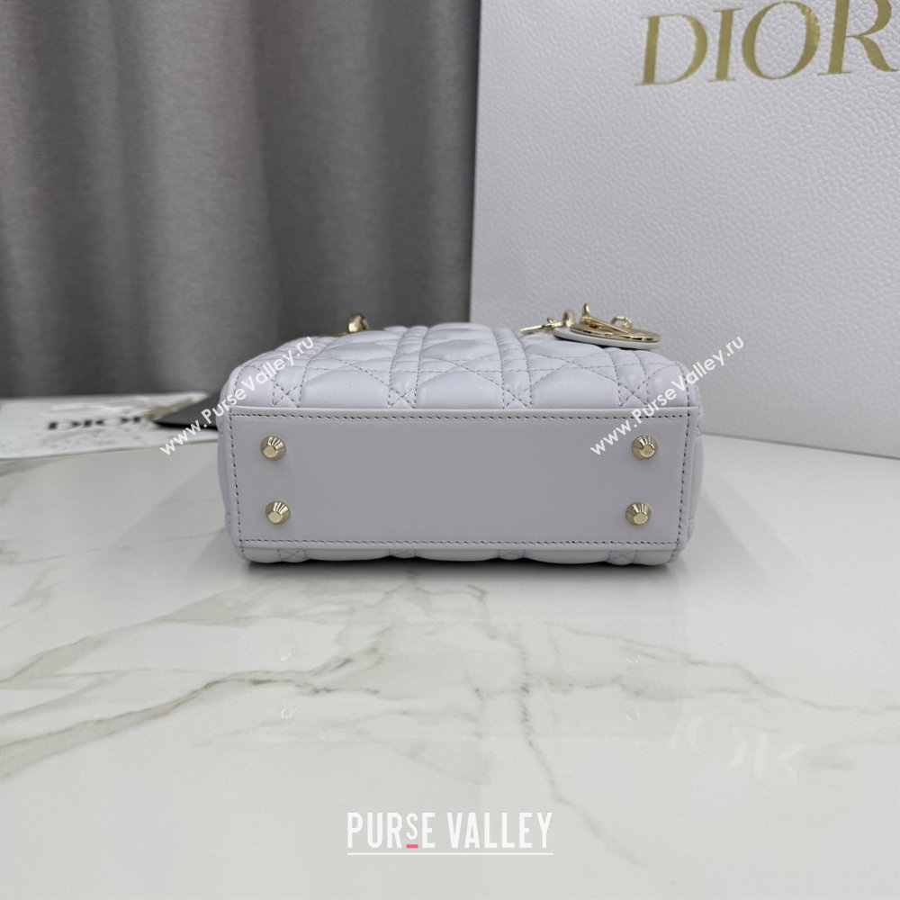 Dior Classic Mini Lady Dior Bag in Cannage Lambskin Dreamy Purple 2026 M0505 0409 (BF-260409042)