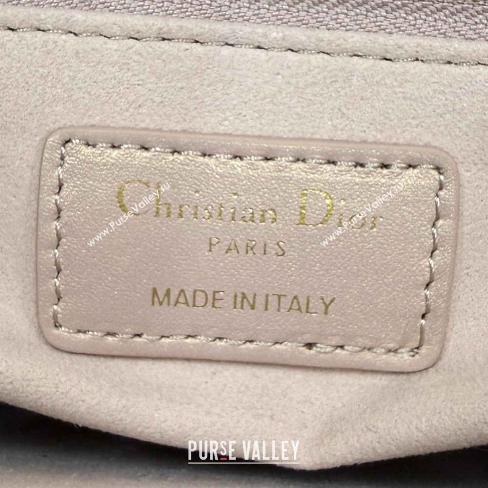 Dior Classic Mini Lady Dior Bag in Cannage Lambskin Iridescent Pink 2026 M0505 0409 (BF-260409044)