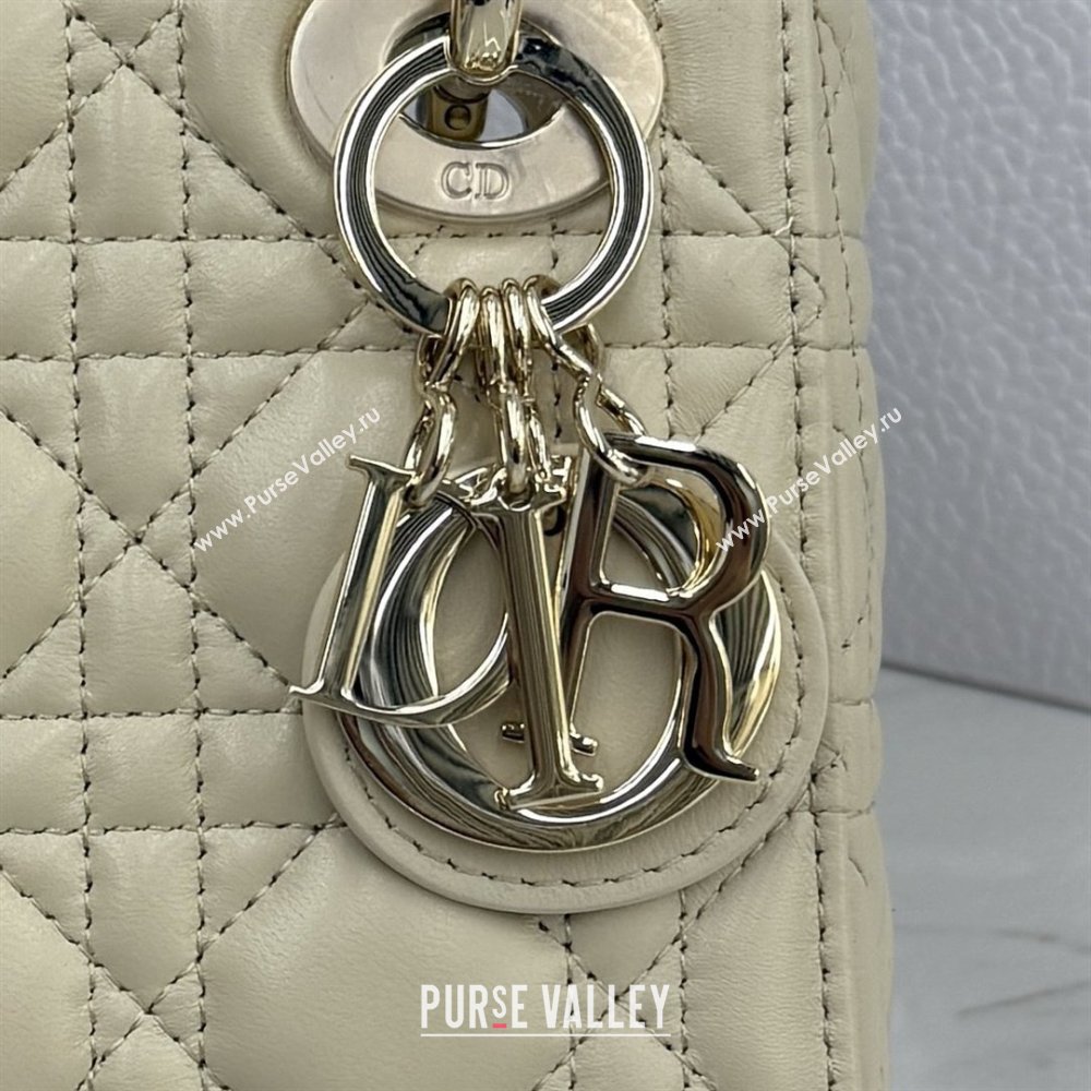 Dior Classic Mini Lady Dior Bag in Cannage Lambskin Light Beige 2026 M0505 0409 (BF-260409046)