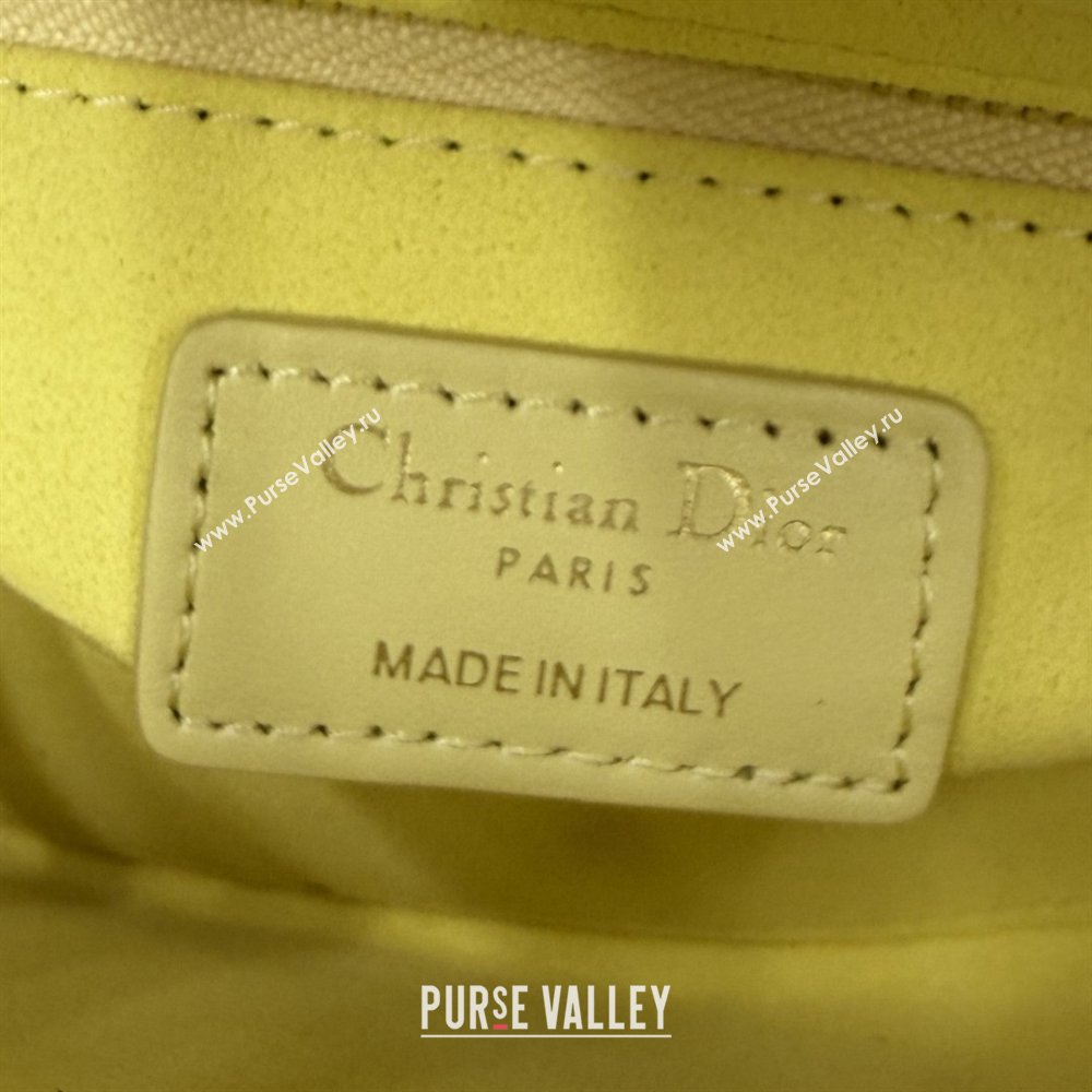 Dior Classic Mini Lady Dior Bag in Cannage Lambskin Chick Yellow/Gold 2026 M0505 0409 (BF-260409052)