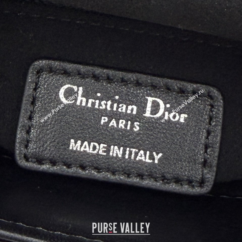 Dior Classic Mini Lady Dior Bag in Cannage Lambskin Black/Silver 2026 M0505 0409 (BF-260409053)