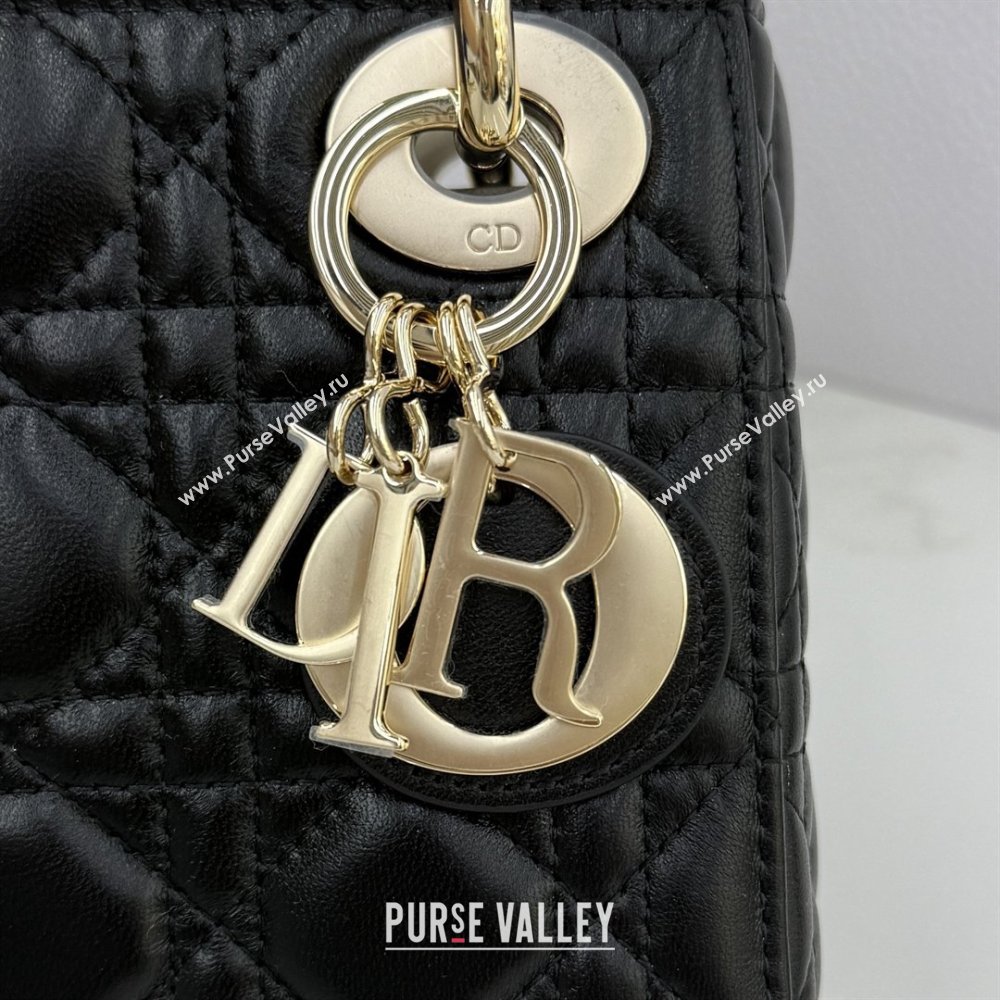 Dior Classic Mini Lady Dior Bag in Cannage Lambskin Black/Gold 2026 M0505 0409 (BF-260409054)