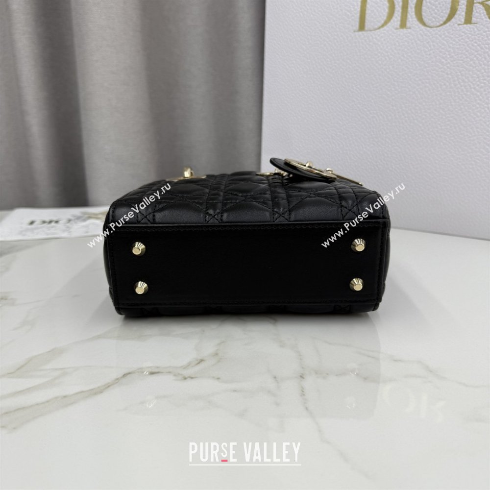 Dior Classic Mini Lady Dior Bag in Cannage Lambskin Black/Gold 2026 M0505 0409 (BF-260409054)