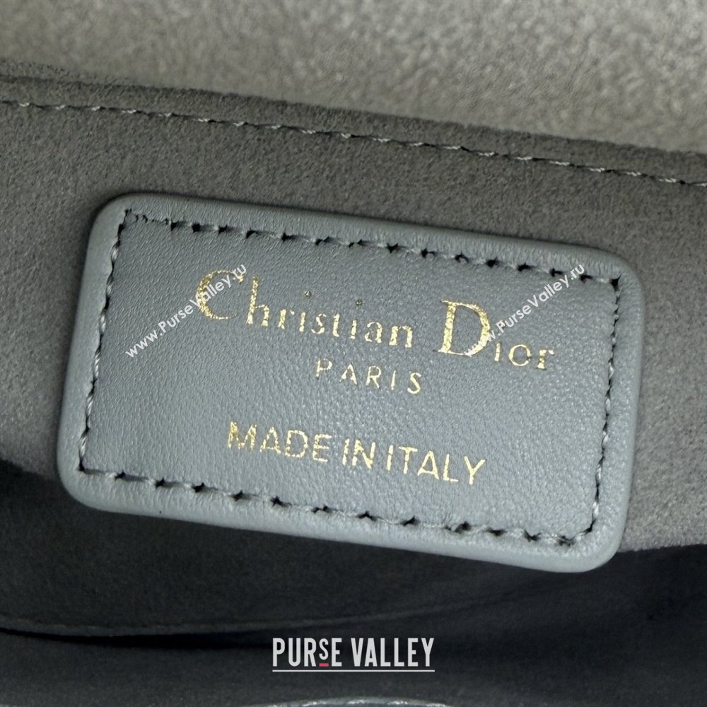 Dior Classic Mini Lady Dior Bag in Cannage Lambskin Lake Blue 2026 M0505 0409 (BF-260409019)