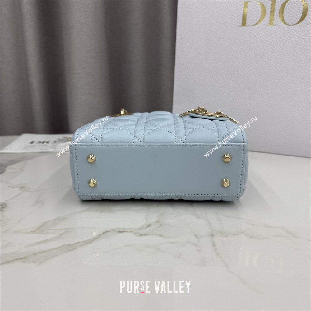 Dior Classic Mini Lady Dior Bag in Cannage Lambskin Space Blue 2026 M0505 0409 (BF-260409020)