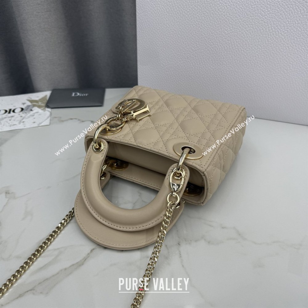 Dior Classic Mini Lady Dior Bag in Cannage Lambskin Caramel Beige 2026 M0505 0409 (BF-260409023)