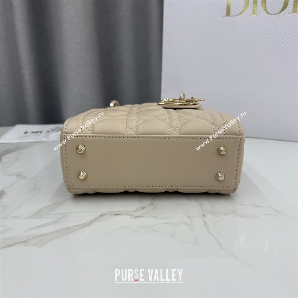 Dior Classic Mini Lady Dior Bag in Cannage Lambskin Caramel Beige 2026 M0505 0409 (BF-260409023)