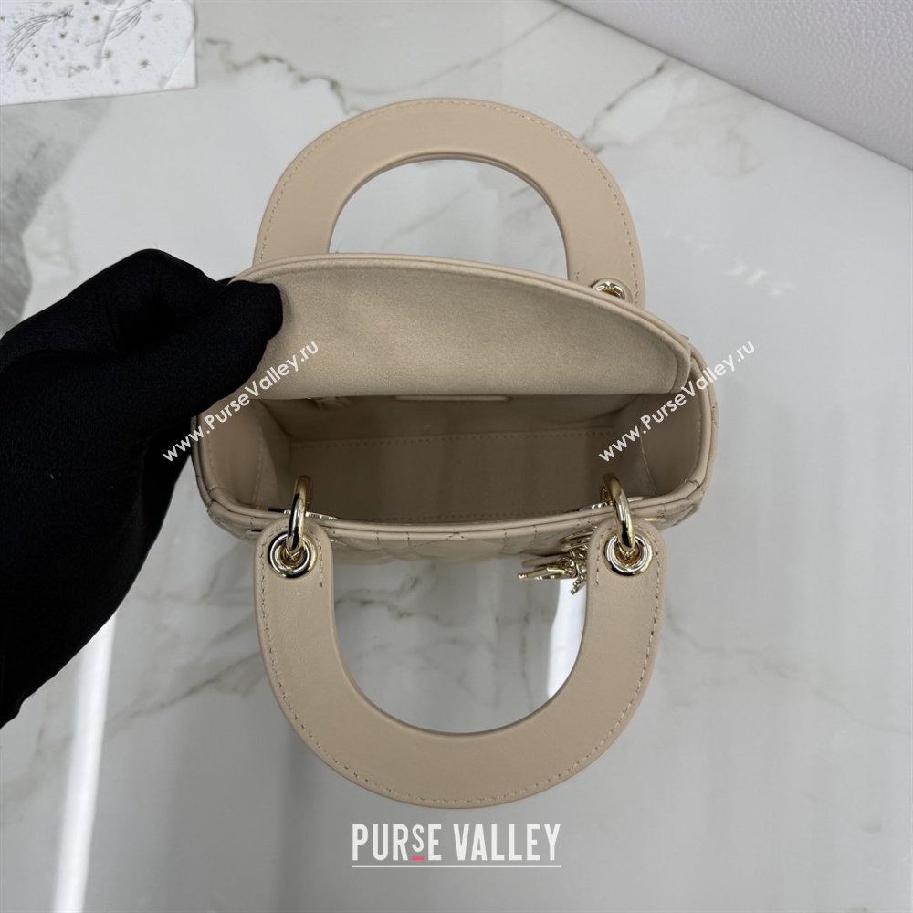 Dior Classic Mini Lady Dior Bag in Cannage Lambskin Caramel Beige 2026 M0505 0409 (BF-260409023)