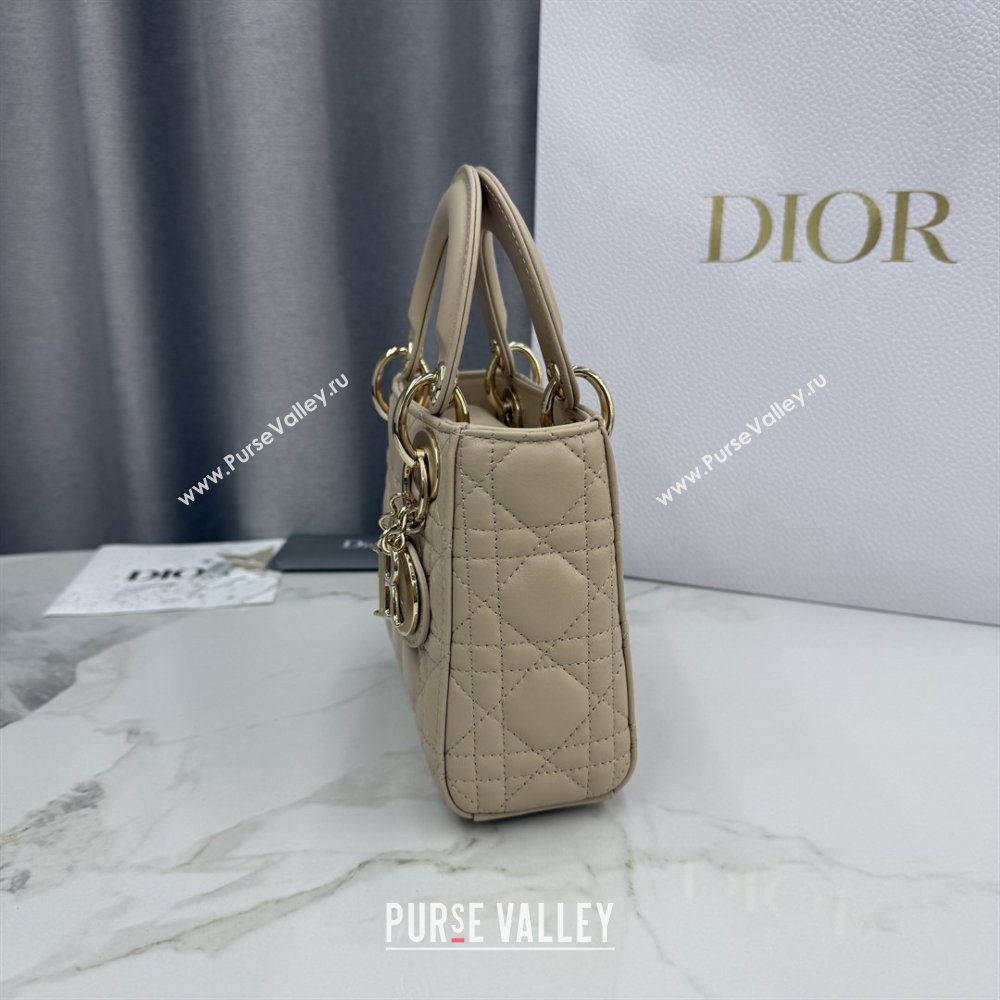 Dior Classic Mini Lady Dior Bag in Cannage Lambskin Caramel Beige 2026 M0505 0409 (BF-260409023)