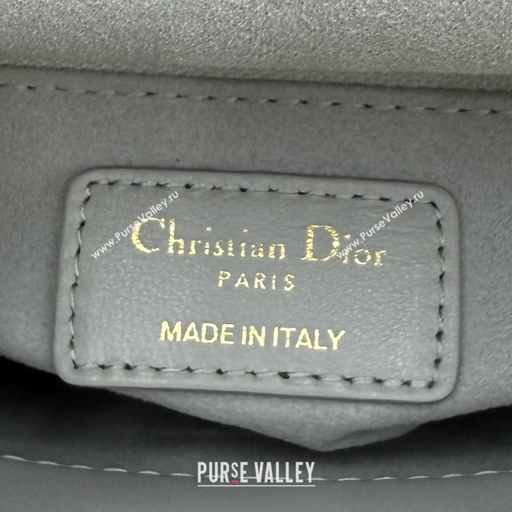 Dior Classic Mini Lady Dior Bag in Cannage Lambskin Cloud Grey 2026 M0505 0409 (BF-260409024)