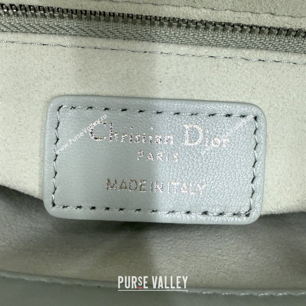 Dior Classic Mini Lady Dior Bag in Cannage Lambskin with Bow Lily Green/Ice Blue 2026 M0505 (XXG-260409059)
