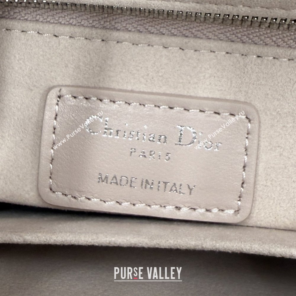 Dior Small Lady Bag in Cannage Lambskin with Bow Soft Pink/White 2026 M0538 0409 (XXG-260409064)