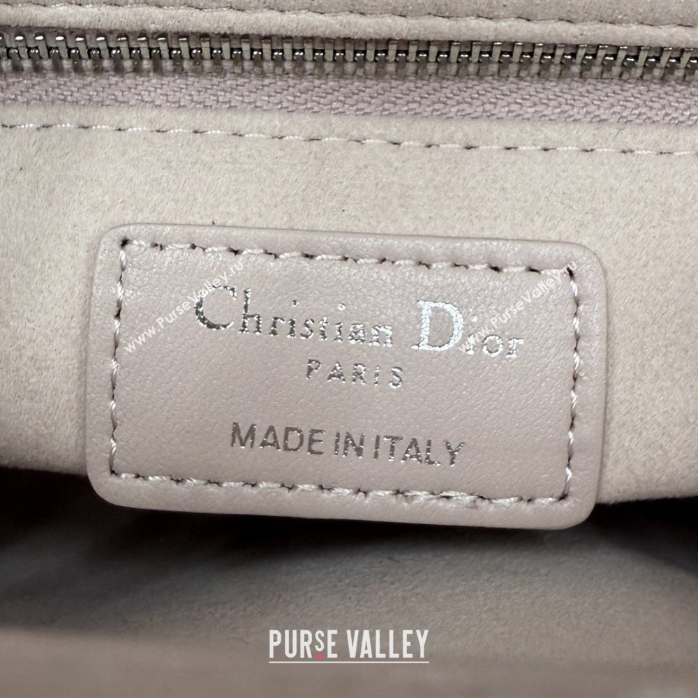 Dior Mini Lady Dior Bag in Cannage Lambskin with Bow Soft Pink/White 2026 D6603 (XXG-260409061)