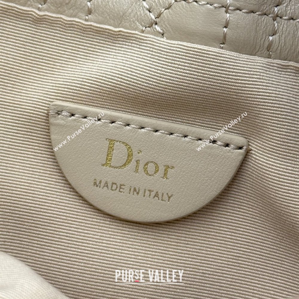 Dior Adiorable Mini Bucket Bag in Cannage Lambskin Beige 2026 S2611 (BF-260409065)