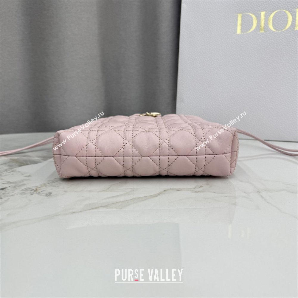 Dior Adiorable Mini Bucket Bag in Cannage Lambskin Soupir Pink 2026 S2611 (BF-260409067)
