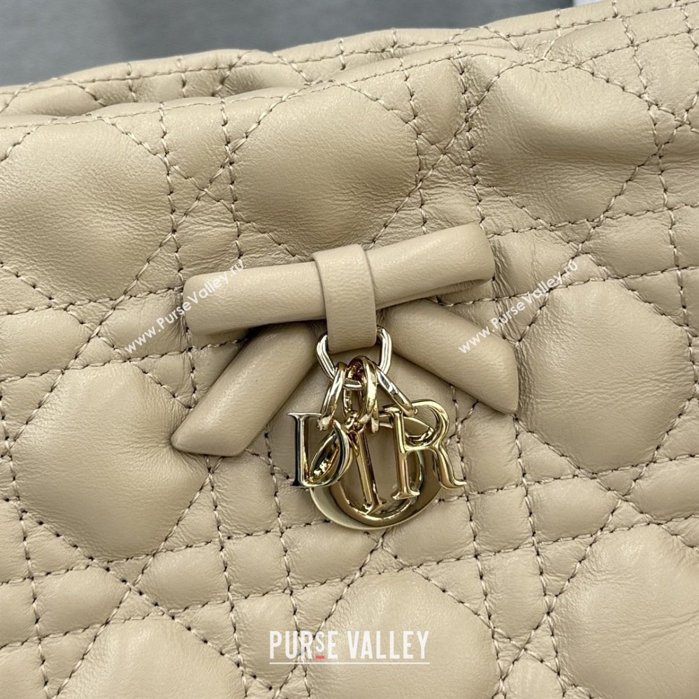 Dior Adiorable Mini Bucket Bag in Cannage Lambskin Beige 2026 S2611 (BF-260409065)