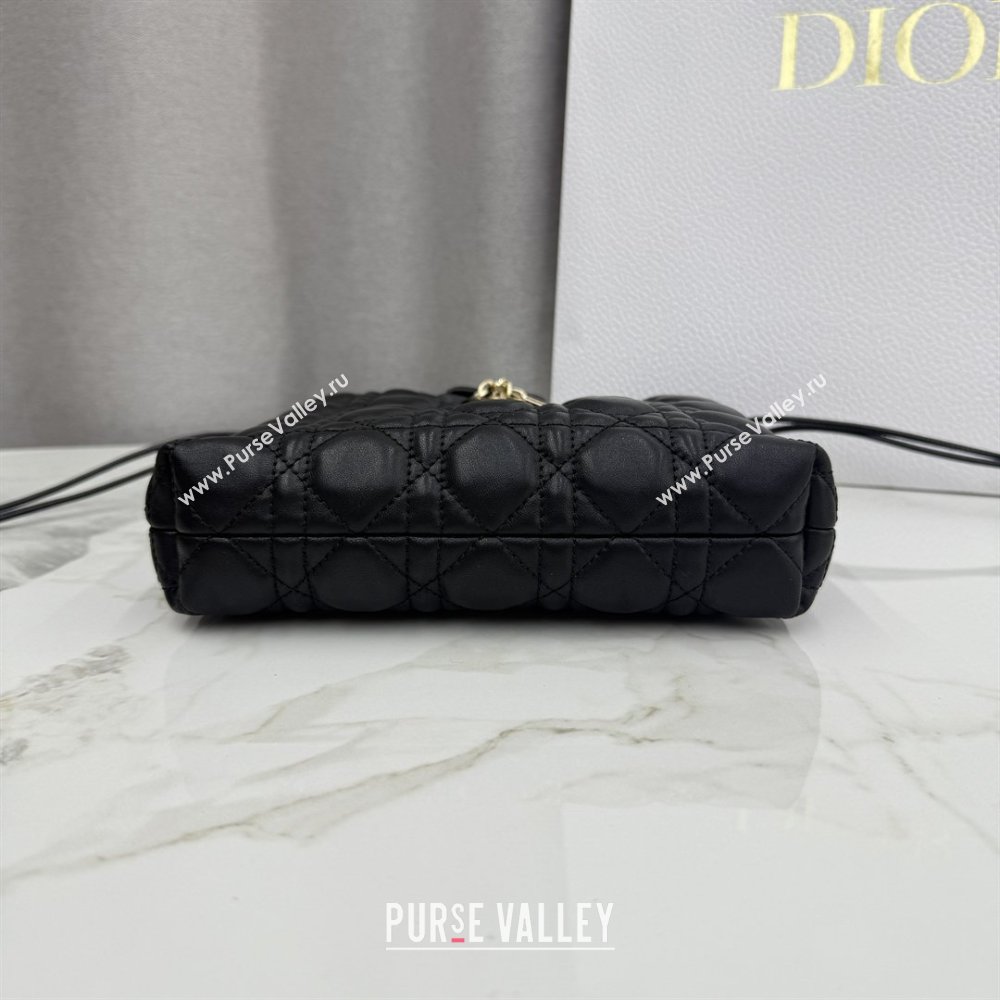 Dior Adiorable Mini Bucket Bag in Cannage Lambskin Black 2026 S2611 (BF-260409069)