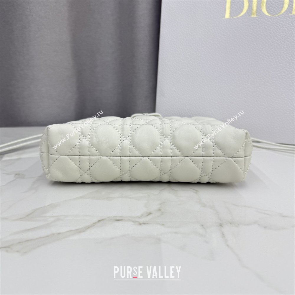 Dior Adiorable Mini Bucket Bag in Cannage Lambskin White 2026 S2611 (BF-260409070)