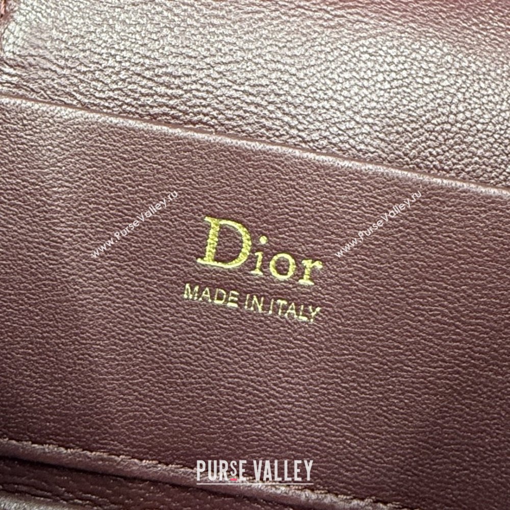 Dior Mini Vanity Bag in Cannage Lambskin Dark Burgundy 2026 S2603 (BF-260409071)