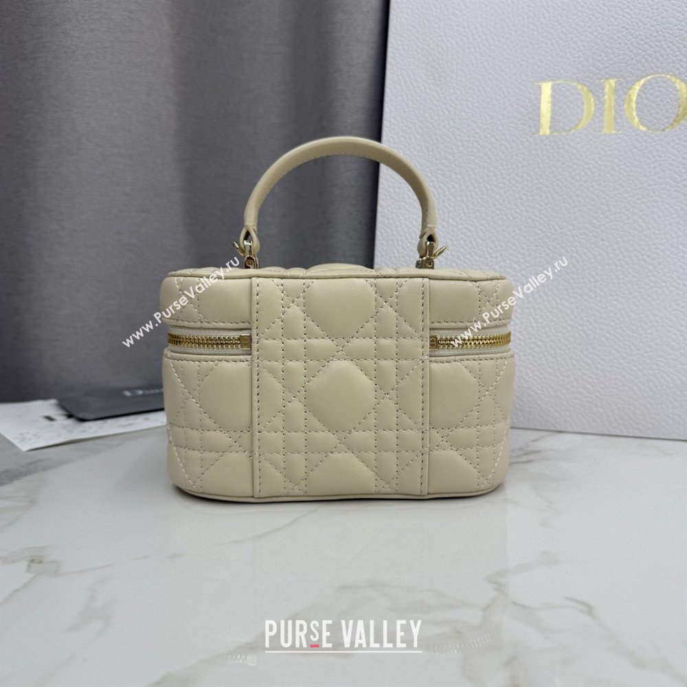 Dior Mini Vanity Bag in Cannage Lambskin Beige 2026 S2603 (BF-260409072)