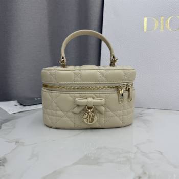 Dior Mini Vanity Bag in Cannage Lambskin Beige 2026 S2603 (BF-260409072)
