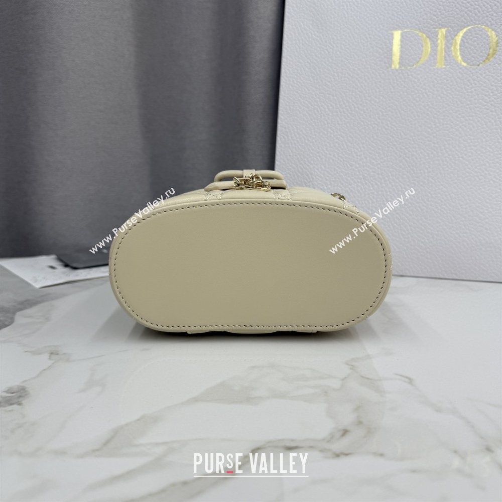 Dior Mini Vanity Bag in Cannage Lambskin Beige 2026 S2603 (BF-260409072)