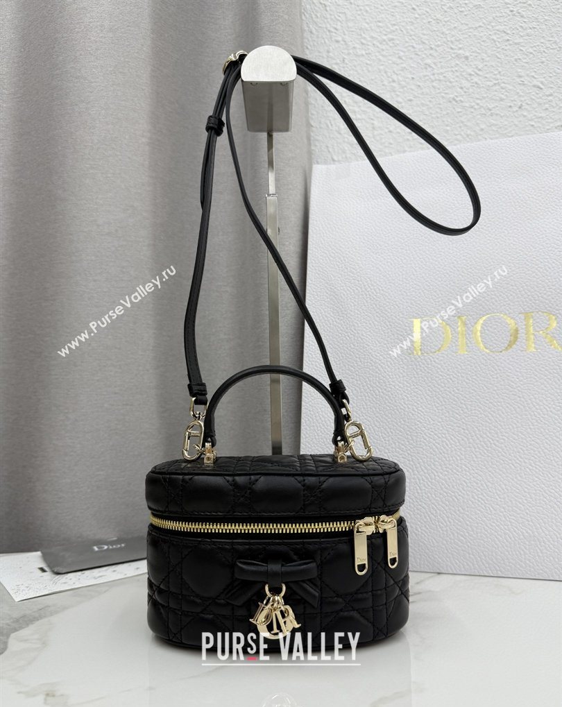 Dior Mini Vanity Bag in Cannage Lambskin Black 2026 S2603 (BF-260409074)
