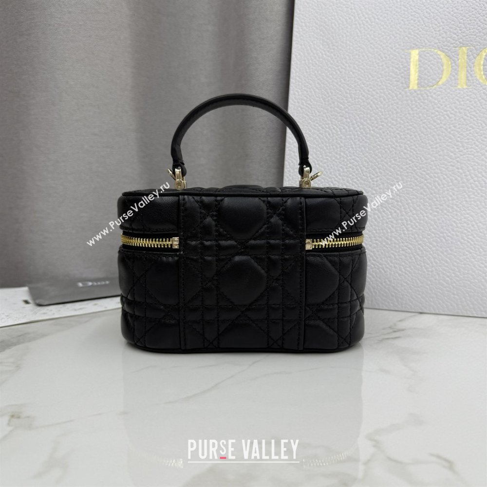 Dior Mini Vanity Bag in Cannage Lambskin Black 2026 S2603 (BF-260409074)