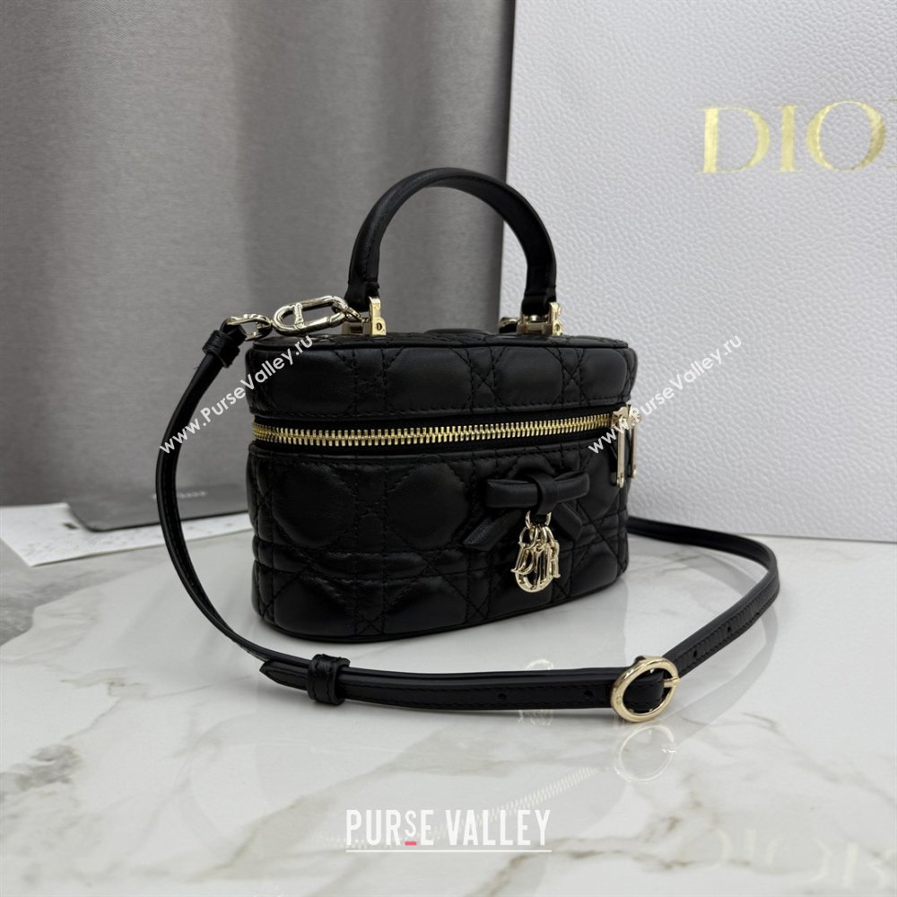Dior Mini Vanity Bag in Cannage Lambskin Black 2026 S2603 (BF-260409074)
