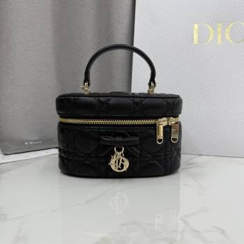 Dior Mini Vanity Bag in Cannage Lambskin Black 2026 S2603 (BF-260409074)