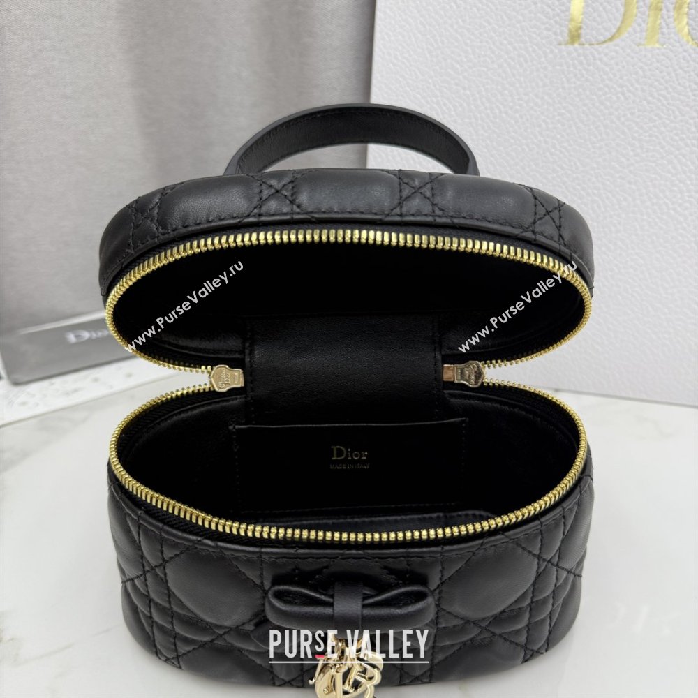 Dior Mini Vanity Bag in Cannage Lambskin Black 2026 S2603 (BF-260409074)