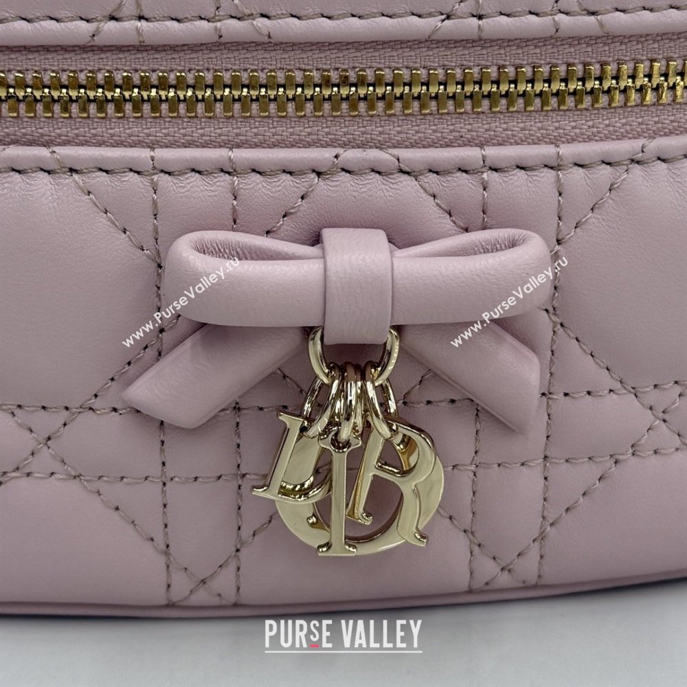 Dior Mini Vanity Bag in Cannage Lambskin Rose Soupir Pink 2026 S2603 (BF-260409075)