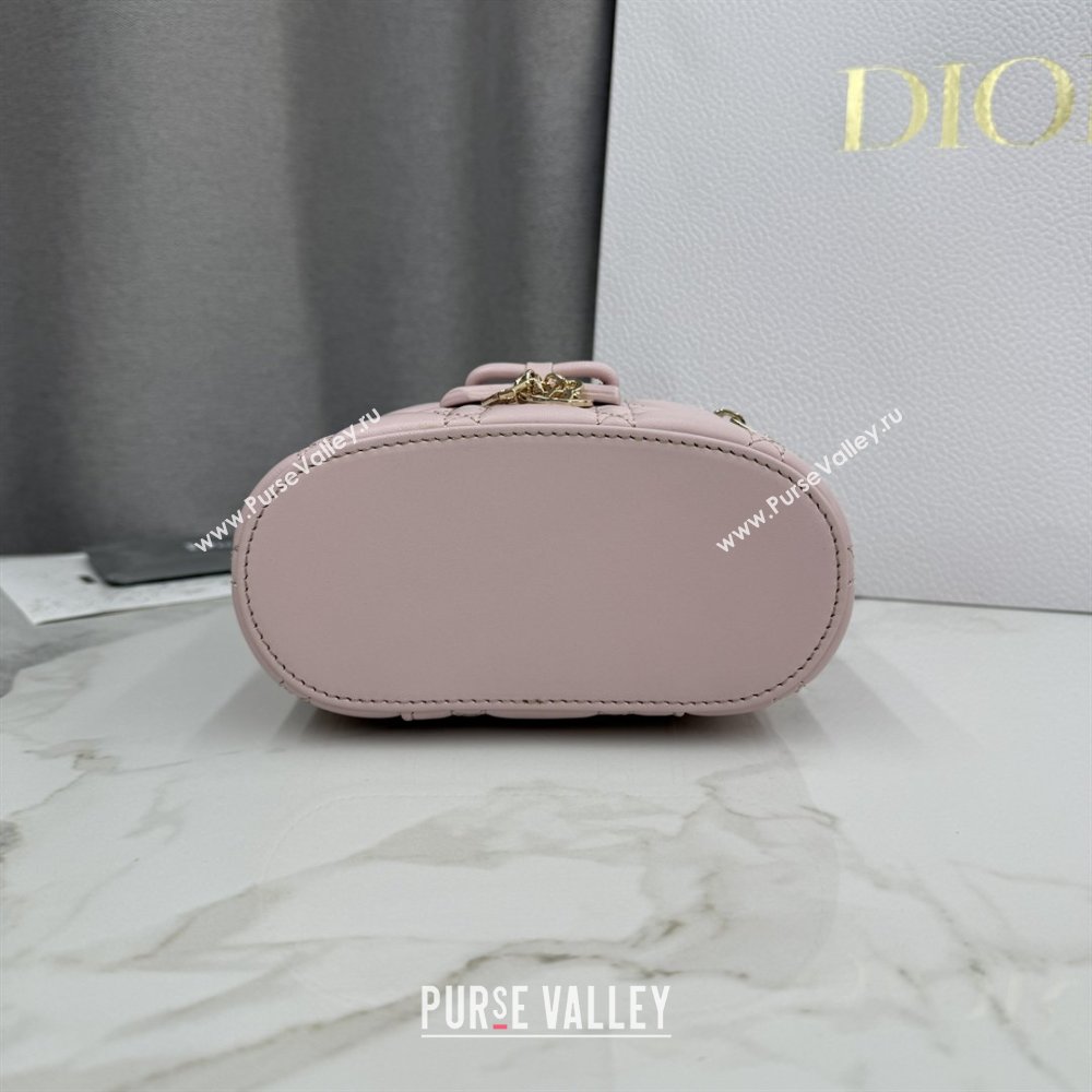 Dior Mini Vanity Bag in Cannage Lambskin Rose Soupir Pink 2026 S2603 (BF-260409075)
