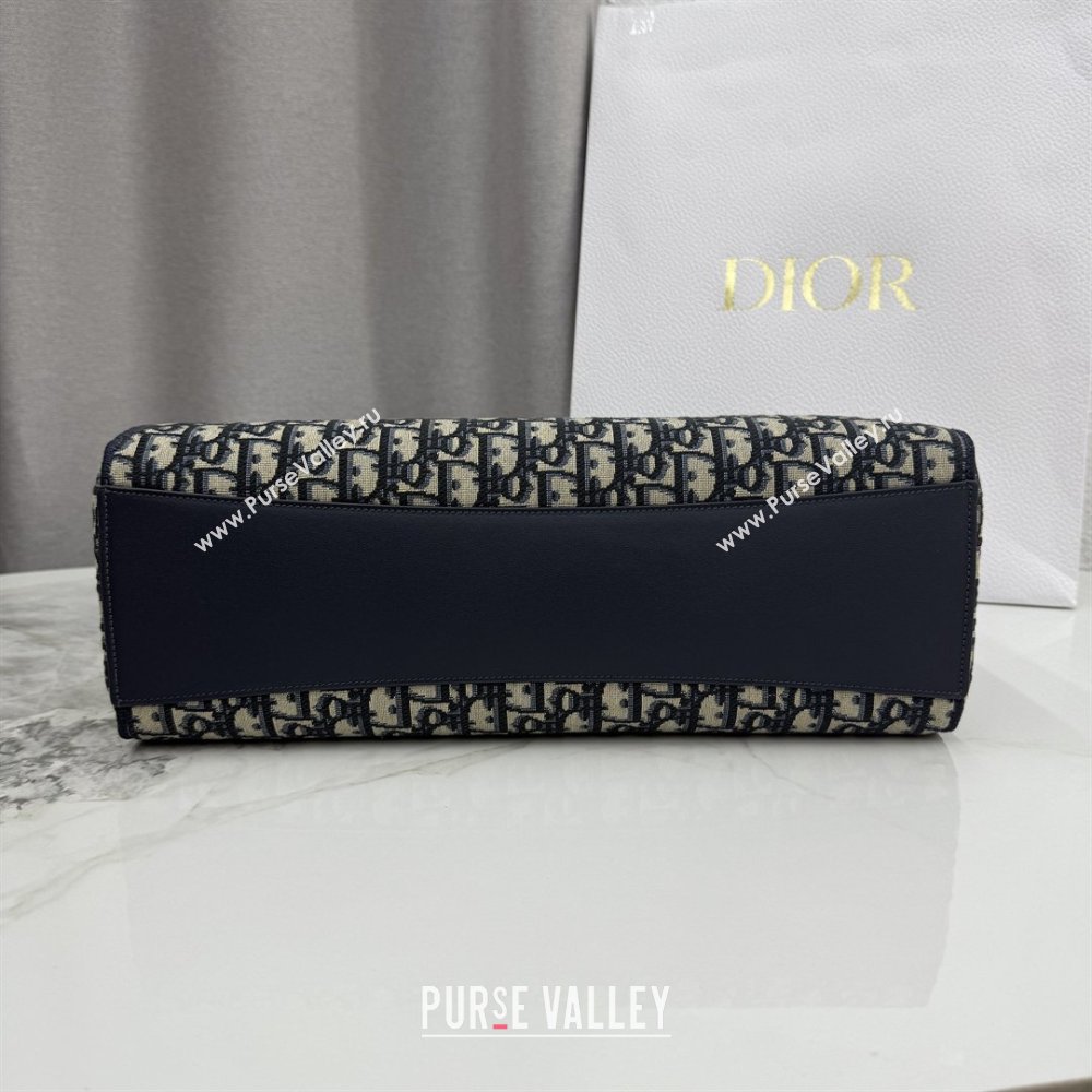 Dior Medium Dior Promenade Shopping Bag with Bow in Blue Dior Oblique Jacquard 2026 M1410 (BF-260409076)
