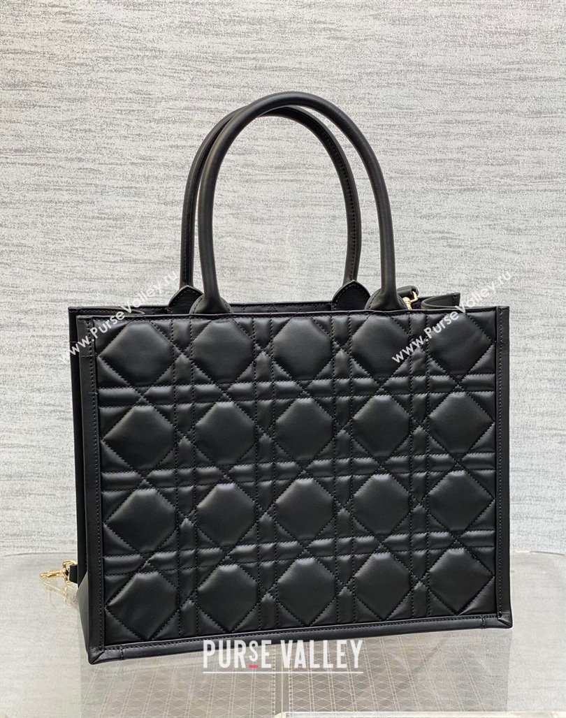 Dior Medium Book Tote Bag in Macrocannage Calfskin Black 2024 (XXG-240523017)